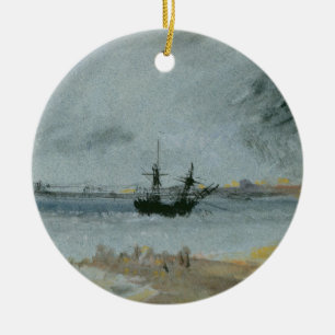 Joseph Mallord William Turner Ship Aground, Brig Ceramic Ornament