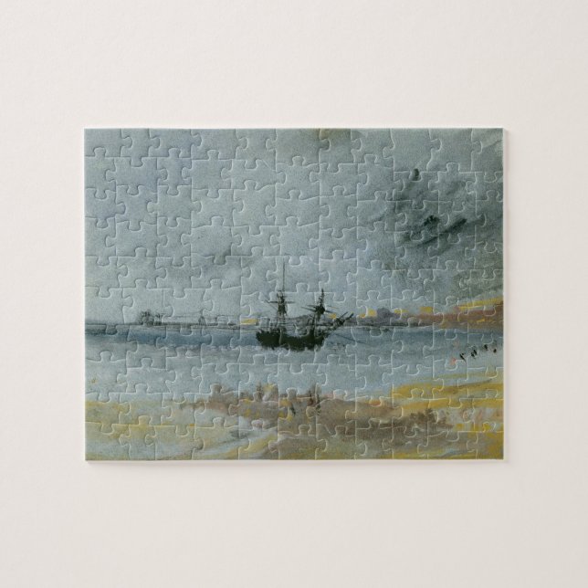 Joseph Mallord William Turner | Ship Aground, Brig Jigsaw Puzzle (Horizontal)