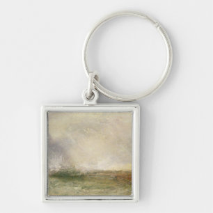 Joseph Mallord William Turner Stormy Sea Breakin Keychain