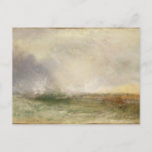 Joseph Mallord William Turner   Stormy Sea Breakin Postcard