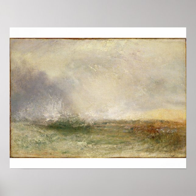Joseph Mallord William Turner | Stormy Sea Breakin Poster (Front)