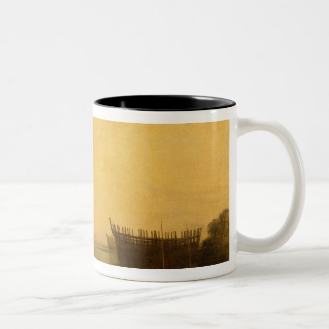 Joseph Mallord William Turner | Teignmouth Harbour Two-Tone Coffee Mug (Right)