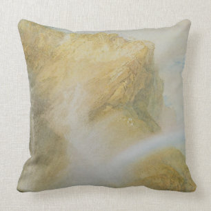 Joseph Mallord William Turner Upper Falls of the Throw Pillow