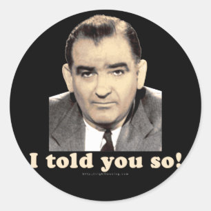 Joseph McCarthy Classic Round Sticker