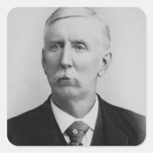 Joseph McCoy (1837-1915) (b/w photo) Square Sticker