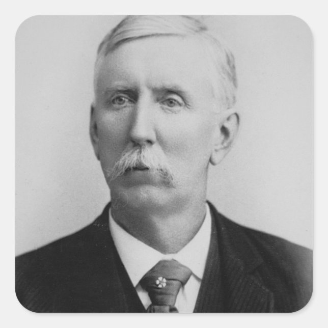 Joseph McCoy (1837-1915) (b/w photo) Square Sticker (Front)