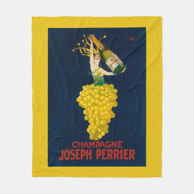Joseph Perrier Champagne Promotional Poster Fleece Blanket (Front)
