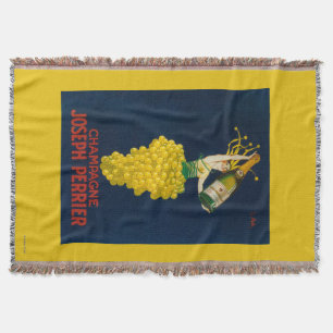 Joseph Perrier Champagne Promotional Poster Throw Blanket