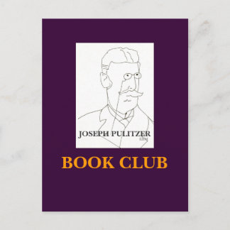 JOSEPH PULITZER, BOOK CLUB - CARTE POSTALE