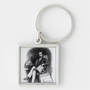 Joseph Pulitzer from 'The Curio', 1887 Keychain