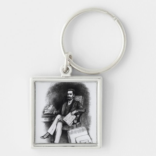 Joseph Pulitzer  from 'The Curio', 1887 Keychain (Front)
