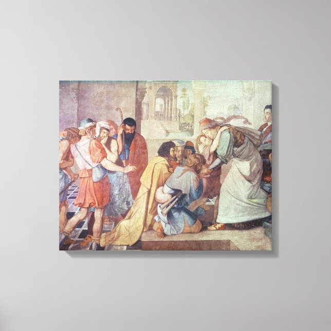 Joseph recognised by his brothers canvas print (Front)