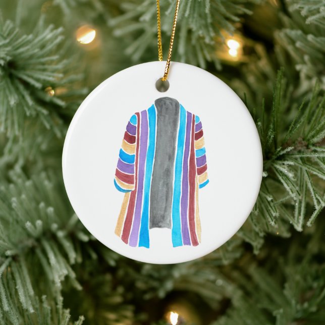 Joseph’s Coat of Many Colours — Jesse Tree Ornamen Ceramic Ornament (Tree)
