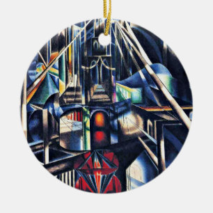 Joseph Stella - Old Brooklyn Bridge Ceramic Ornament