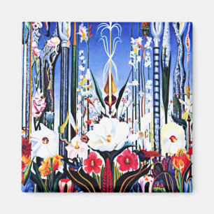 Joseph Stella painting, Flowers Italy Magnet