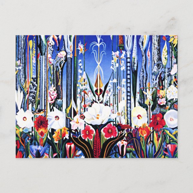 Joseph Stella peinture, Fleurs Italie Carte postal (Devant)
