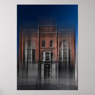 Joseph White Building No 7 Colour Blur Version Poster
