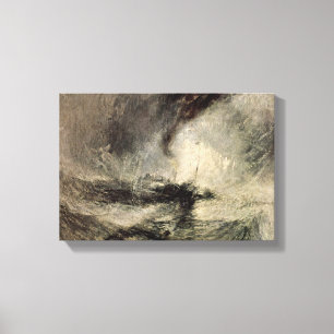 Joseph William Turner - Snow storm of the harbour Canvas Print