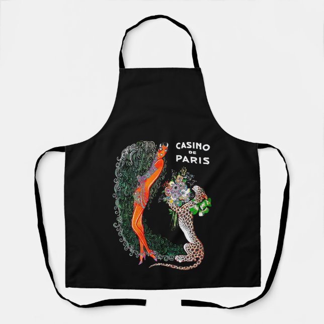 Josephine Baker Cheetah Jazz Age Apron (Front)