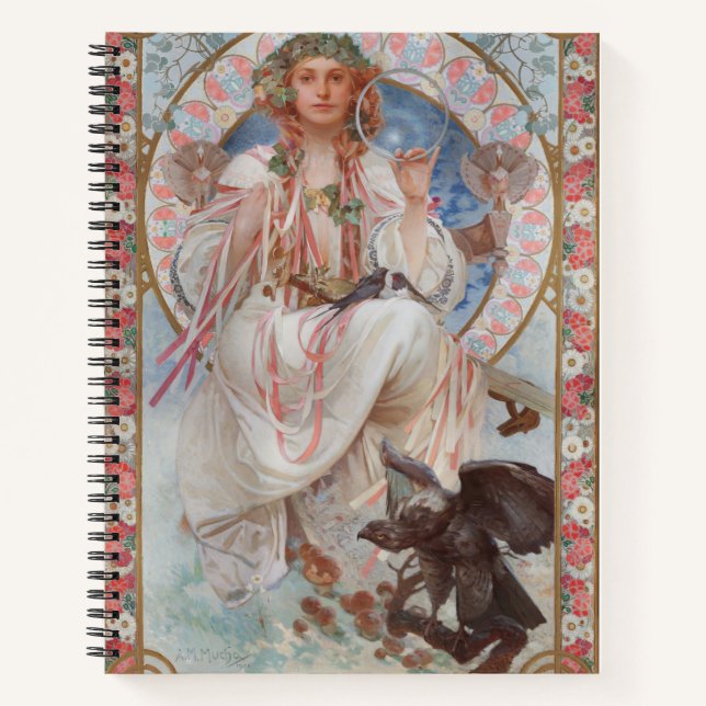 Josephine Crane Bradley as Lavia by Alphonse Mucha Notebook (Front)