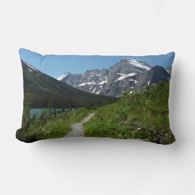 Josephine Lake Trail with Mount Guild at Glacier Lumbar Pillow (Front)