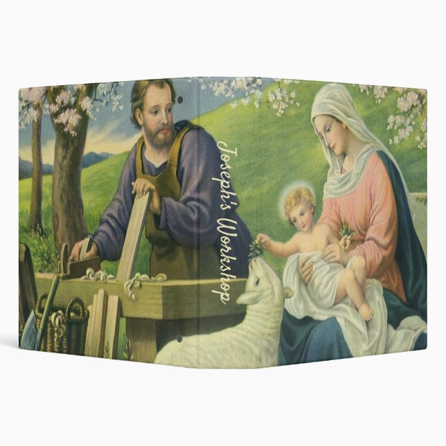 Joseph's Workshop with Mary and Baby Jesus Binder (Background)