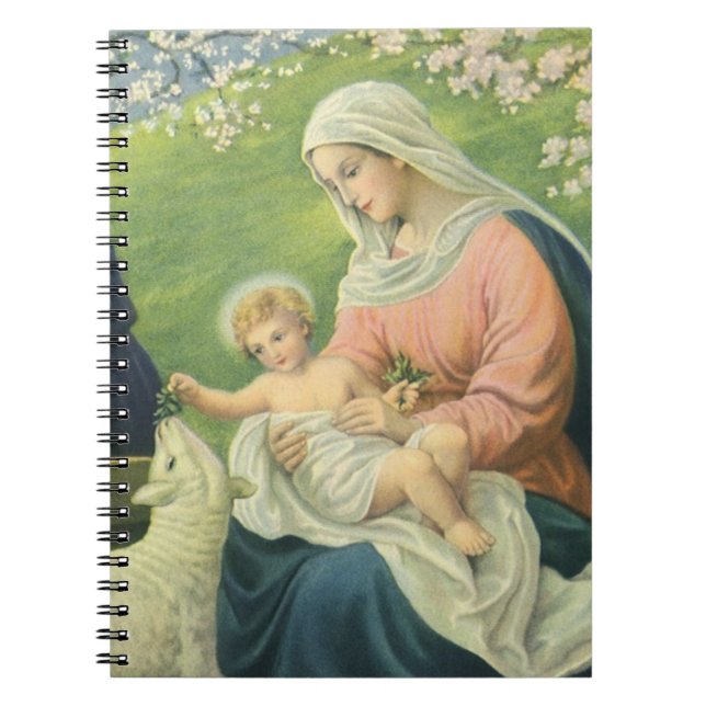 Joseph's Workshop with Mary and Baby Jesus Notebook (Front)