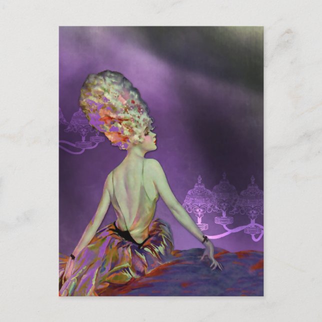 JOSETTE, 1920S FRENCH MODEL: LOVELY SPRING IRIS POSTCARD (Front)