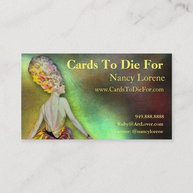 Josette in Yellow - Business Cards (Front)