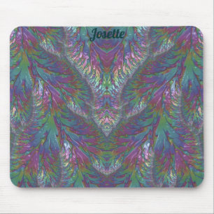 JOSETTE ~ Zany Shades Aqua Green Pink Silver Mouse Pad