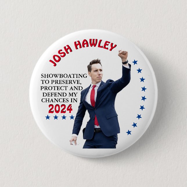 Josh Hawley for President in 2024 2 Inch Round Button (Front)
