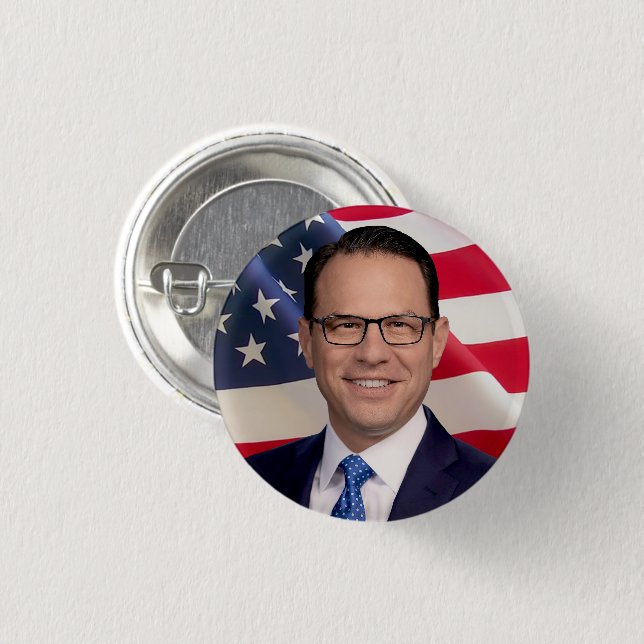 Josh Shapiro for America 1 Inch Round Button (Front & Back)