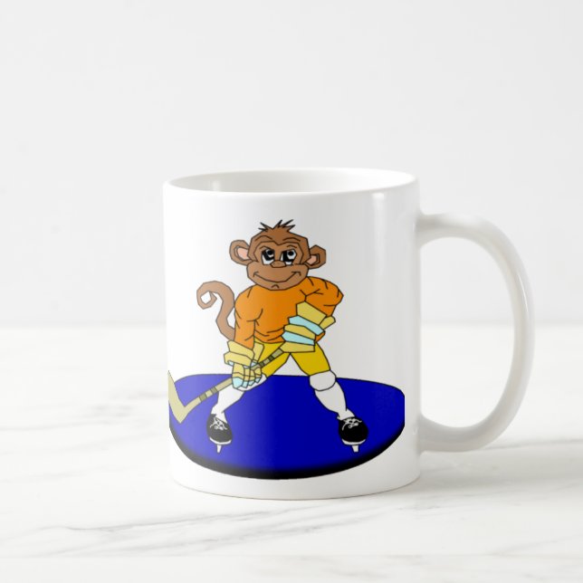 Josh the Ice Hockey Monkey Coffee Mug (Right)