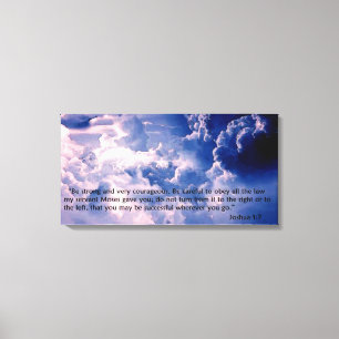 Joshua 1:7 canvas print