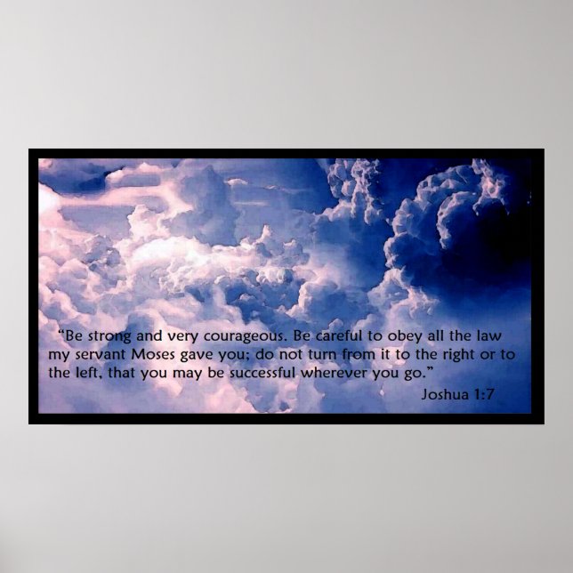 Joshua 1:7 Poster (Front)