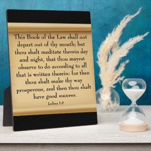 Joshua 1:8 plaque