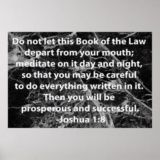 Joshua 1:8 poster (Front)