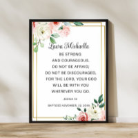Joshua 1 9 Baptism Gift