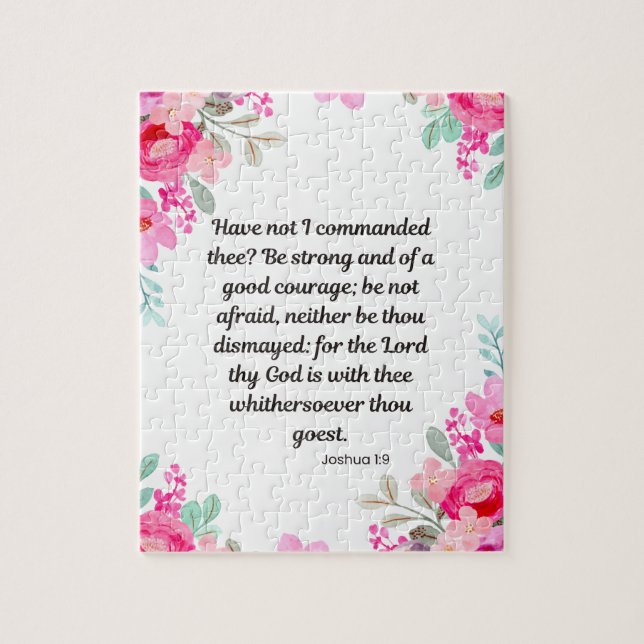 Joshua 1:9 - Be Strong and of Good Courage Jigsaw Puzzle (Vertical)