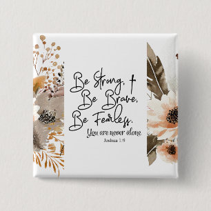 Joshua 1 9 Be Strong Be Brave Bible Verse 2 Inch Square Button
