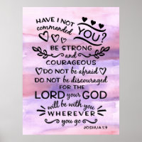 Joshua 1 9 Be Strong Bible Scripture Verse