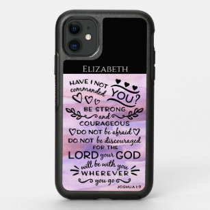 Joshua 1:9 Be Strong Bible Verse OtterBox Symmetry iPhone 11 Case