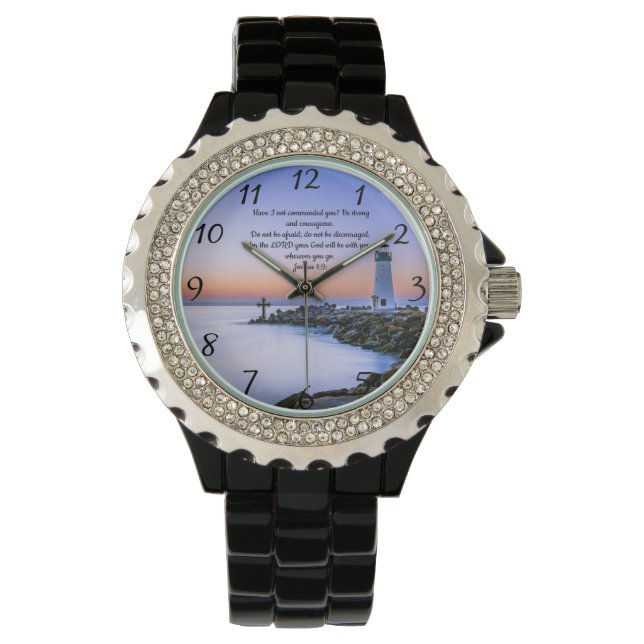 Joshua 1:9:Christian Faith prayer  Watch (Front)