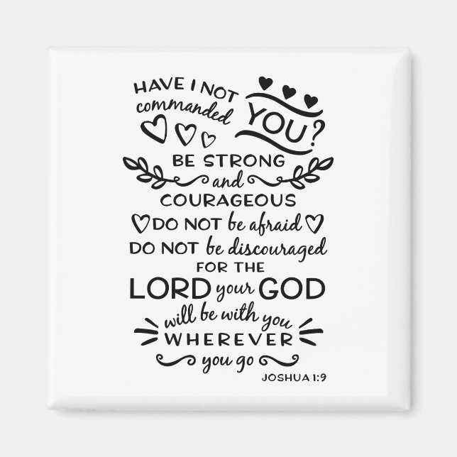 Joshua 1:9 La Bible Inspirante Verse Magnet (Devant)