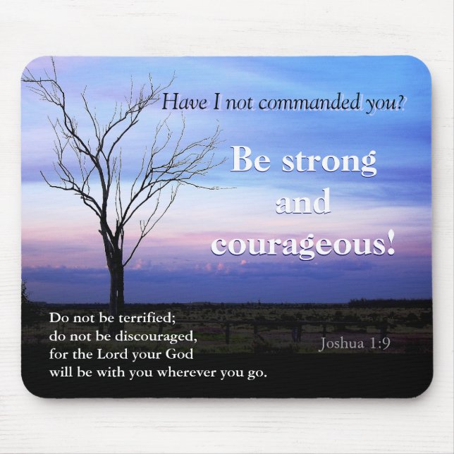 Joshua 1:9 Scripture Mousepad (Front)