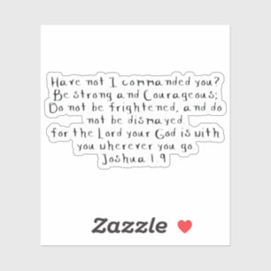 Joshua 1:9 Stickers Vinyle Coupés Sur Mesure