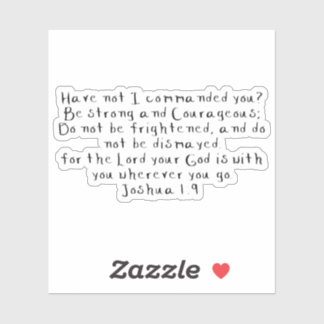 Joshua 1:9 Stickers Vinyle Coupés Sur Mesure