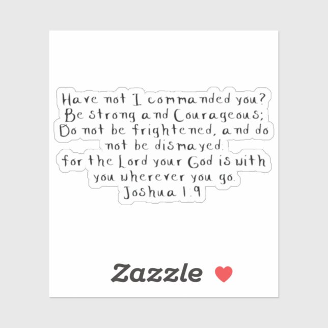Joshua 1:9 Stickers Vinyle Coupés Sur Mesure (Feuille)
