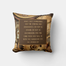 Joshua 1:9 Throw Pillow Encouraging Bible Verse 