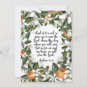 Joshua 24:15 aquarelle bible carte verset
